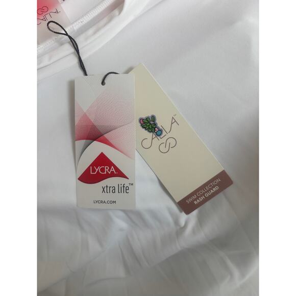 CALIA Women's Pure White Long Sleeve Rashguard Size L - Picture 5 of 7